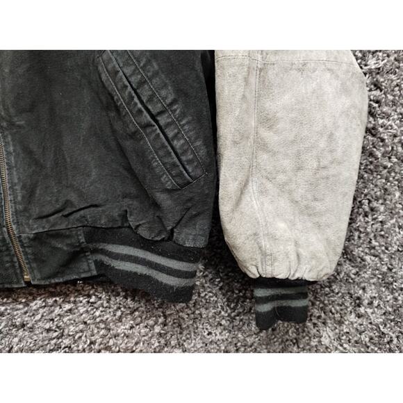 Free Country Black and Gray Bomber Jacket - Picture 4 of 13